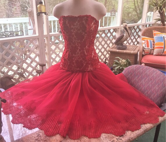 red prom dress size 6