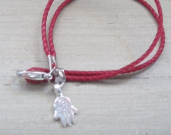 Hamsa bracelet red bracelet hamsa charm luck cameo by redbracelet on etsy