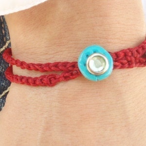 Bracelet Kabbalah Fil Rouge MYSTIC JEWELS - Porte-Bonheur Anti Mal D'Œil Réglable