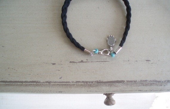 3 Bracelets Cordon Noir Kabbale Hamsa - Porte-bonheur ésotériques