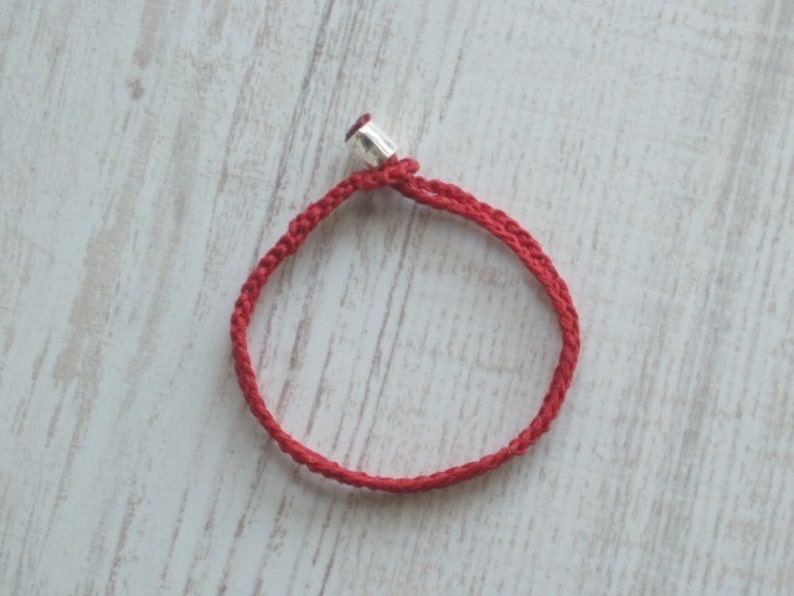 Unisex Red bracelet classic silver cube jewellery for luck fashion evil eye protecting daily by RedBracelet on etsy image 3