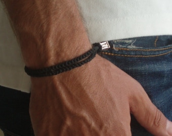 Mens bracelet Mens Black bracelet UNISEX - luck bracelet good energies jewellery