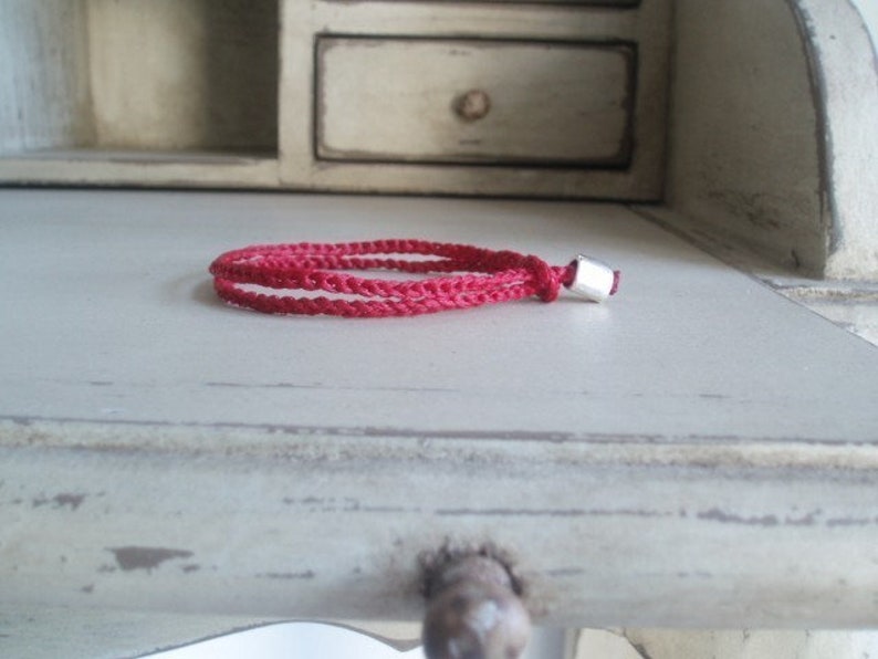 Unisex Red bracelet classic silver cube jewellery for luck fashion evil eye protecting daily by RedBracelet on etsy image 1