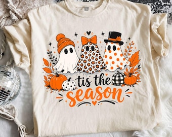 Tis The Season PNG | Ghost Pumpkin Autumn Fall Sublimation Digital Download