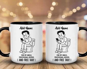 Personalized Uncle Mug SVG, Funny Toilet Humor Design (Digital Download)