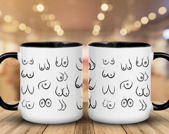 Lustige Boobie Tasse: Feministisches Brustkrebs Geschenk (PNG & PDF)