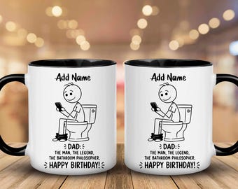 Personalized Dad Toilet Birthday Gift | Father's Day Digital Download | Printable PNG SVG