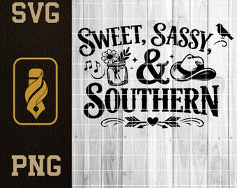 Süße freche südländische SVG (Digitaler Download) - Farm Cowgirl Design