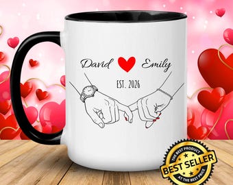 Paar Händchen haltend Becher Wrap, Jubiläumsgeschenk, Valentinstag PNG (Digitaler Download)