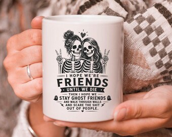 Skeleton Friends PNG | Spooky Halloween Friendship Quote (Digital Download)