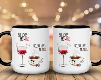 Wine and Coffee Lover PNG, Funny Caffeine Addict Gift (Digital Download)
