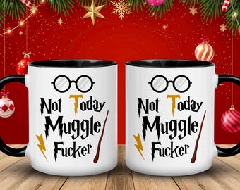 Lustige Harry Potter Muggle Kaffeetasse PNG, Weihnachtsgeschenk (Digitaler Download)