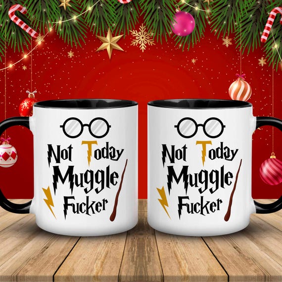 Funny Harry Potter Muggle Coffee Mug PNG, Christmas Gift (Digital Download)