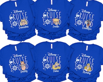 Disney Cruise Squad 2025 Shirt, 2025 Disney Character Cruise Family Matching Shirts, Adults Disney Cruise with Custom Names Shirts, 100906
