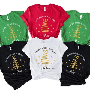 Personalized Family Christmas Shirt, 1st Family Christmas Matching shirts, Custom Christmas Tee, Custom Family Christmas Tshirt 2025, 400216