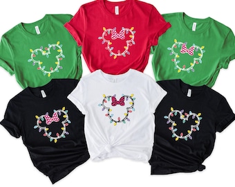Mickey and Minnie Christmas Lights Shirt, Christmas Gift, Disney Christmas Lights Shirts, Christmas Squad, Christmas Crew, 100795