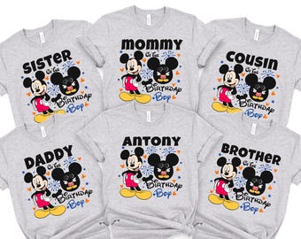 Mickey Birthday Boy family Shirt, Mickey Birthday Matching Shirt, Birthday Boy custom Shirts, Birthday Custom Shirt, Birthday Shirt, 400324