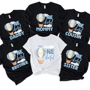 Balloon Matching Birthday Shirts, Mr Onderful Birthday shirt, First Birthday Matching shirts, 1st Birthday Party, Birthday boy tees, 400201
