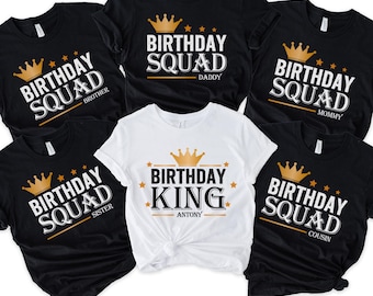 Birthday King Custom Shirt, Custom Birthday Crew, Birthday Boy Shirt, Birthday Squad Shirt, Birthday Party Shirt, Birthday Gift, 400212