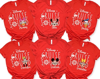 Disney Cruise Squad 2025 Shirt, 2025 Disney Character Cruise Family Matching Shirts, Adults Disney Cruise with Custom Names Shirts, 100906