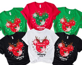 Custom Disney Christmas matching Shirts, Christmas Vacation TShirt, Family Matching Christmas Tees, Disney Christmas Trip Custom tee, 400287