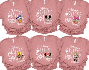 Disney Cruise Squad 2025 Shirt, 2025 Disney Character Cruise Family Matching Shirts, Adults Disney Cruise with Custom Names Shirts, 100906