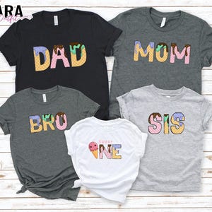 Custom Family Ice Cream Birthday Shirts, Family Ice Cream Birthday Shirts, Matching Ice Cream Birthday Shirts, Girls Birthday Shirt, 100183