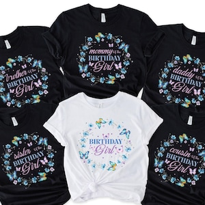 Butterfly Family Birthday Shirt, 1st Birthday Outfit, Birthday Girl Shirt, Butterfly Theme Party, Mommy and Me Butterflies Shirt, 400305