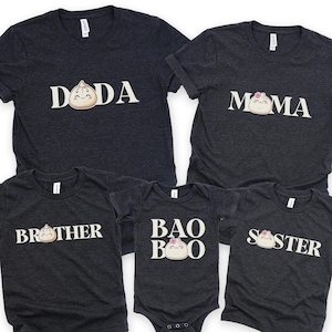 Custom Baby Bao Family Matching Shirts, Pregnancy Reveal, Baby Shower Gift, Little Dumpling Matching Shirts, Newborn Coming Home, 100900