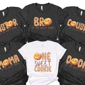 Cookie Birthday family Shirts, Cookie Theme Birthday Tees, Sweet One Family Birthday Tshirt, 1st Birthday party tees, Cookie Custom, 400226