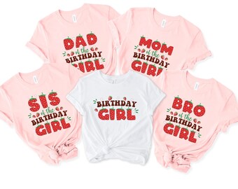 Strawberry Birthday Girl Family Matching Shirt, Birthday Girl Shirts, Birthday Party Shirts, Berry Birthday Shirts, 100921