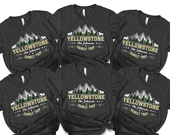 Yellowstone Family Trip custom Shirt, Yellowstone National Park family Matching Tee, Personalized Yellowstone Vacation Shirt, 400312