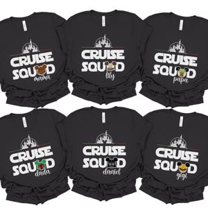 Personalized Disney Cruise Squad 2025 Shirt, Disney Character Cruise Family Matching Shirts, Disney Cruise with Custom Names Shirts, 100939