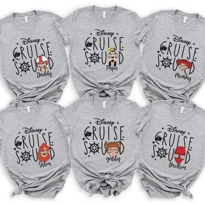 Disney Cruise Squad 2025 Shirt, 2025 Disney Character Cruise Family Matching Shirts, Adults Disney Cruise with Custom Names Shirts, 100906