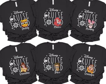 Disney Cruise Squad 2025 Shirt, 2025 Disney Character Cruise Family Matching Shirts, Adults Disney Cruise with Custom Names Shirts, 100906