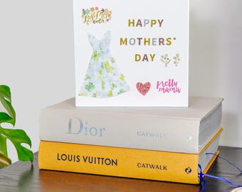 Handmade Personalised 3D Glitter or Floral Dress on Premium Foldable Card – Also for Other Occasion – Unique Personal Touch