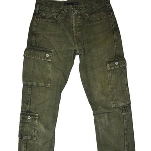 Size 30x32 Vintage John Bull Japan Denim Cargo Pants Black