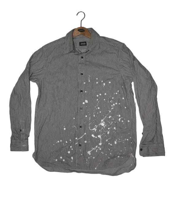 Journal Standard Paint-Splattered Patchwork Shirt - image 1