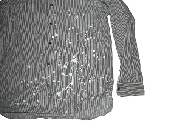 Journal Standard Paint-Splattered Patchwork Shirt - image 3