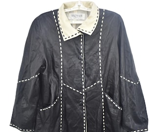 Vintage 90s Balmain Leather Jacket - Etsy