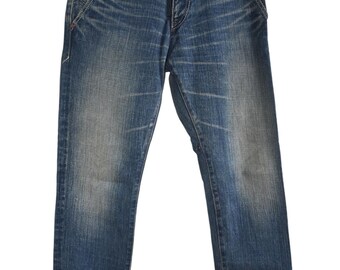 JOHNBULL Pants Denim Jeans Straight Slim Long S Blue CT Used