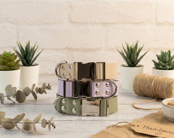 Custom Leather Dog Collar, Personalized Full Grain Pet Collar
