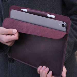 Custodia in pelle per iPad Pro 11 2022, custodia per iPad Pro 12.9 M2, custodia minimalista in pelle per iPad Air, custodia per tablet fatta a mano, custodia per iPad Pro 10.5