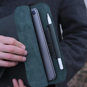 Custodia per iPad Pro con portapenne, custodia in pelle per iPad Pro 11 2022, cover minimalista per iPad Air 5, custodia fatta a mano per iPad Mini 6, custodia per tablet