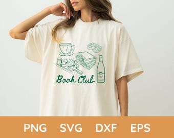 Book Club Png, Bookish Png, Book Club SVG, Romance Reader, Fantasy Png, Book Club Gift, Book Lover, Digital Download, Bookish Shirt