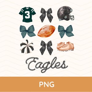 Eagles Bow Png, Eagles Football Png, Fly, Temporada de Futebol, Fã dos Eagles, Camisa dos Eagles, Camisa dos Eagles Bow Png, Coquette Football, Laço de Futebol