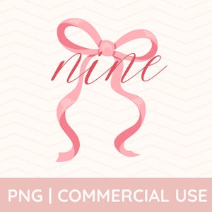 Noeud rose neuvième anniversaire PNG, neuf Png, noeud d'anniversaire Png, neuvième anniversaire Png, noeud aquarelle, Coquette d'anniversaire, Coquette Party, ruban