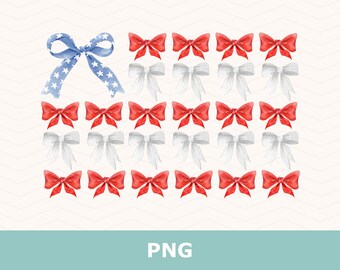 Coquette American Flag PNG, Patriotic Png, American Flag Bow Png, Patriotic Bow, Bow Png, Preppy Fourth of July Png, Red White and Blue