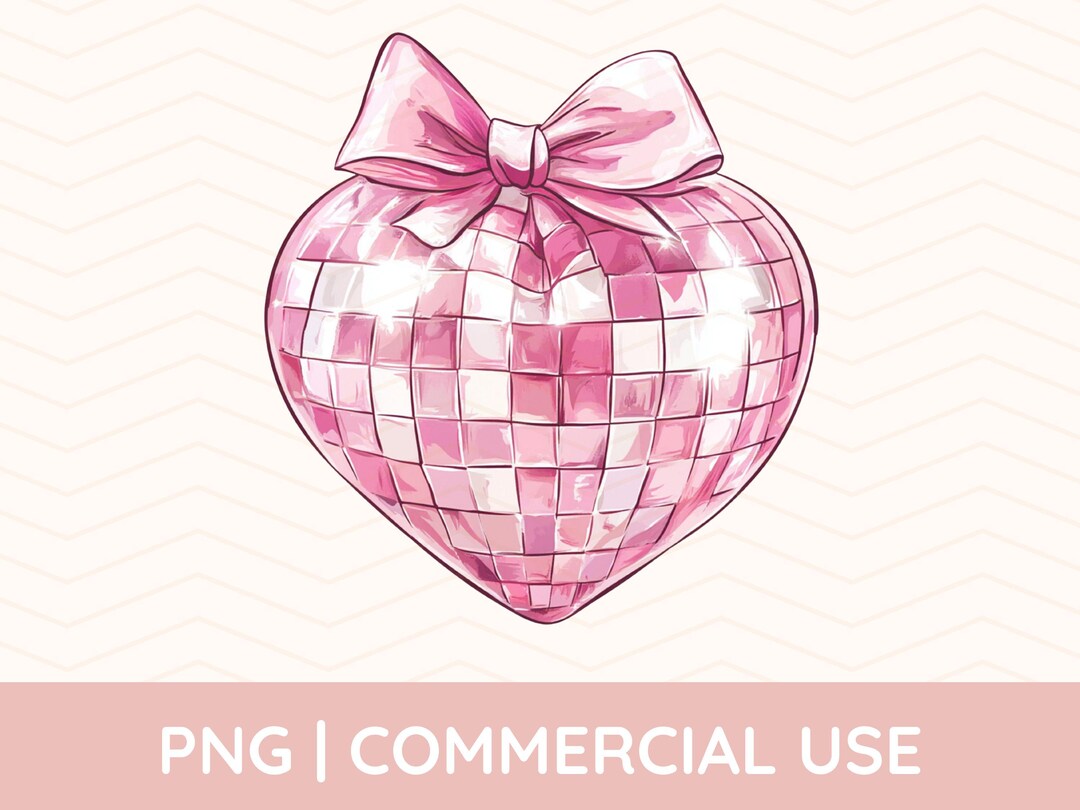 Disco Heart Png, Disco Ball Png, Valentines Day Png, Galentines Png ...