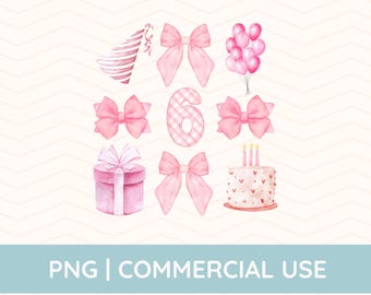 Boog 6e verjaardag png, boog verjaardag png, flirtverjaardag, meisje verjaardag png, roze strik decor, roze strik feestoutfit, feestvarken png